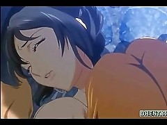 Busty Japanese hentai deep fucked her wetpussy