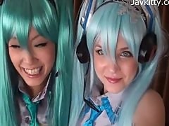 Asian and White Cosplay Lesbians